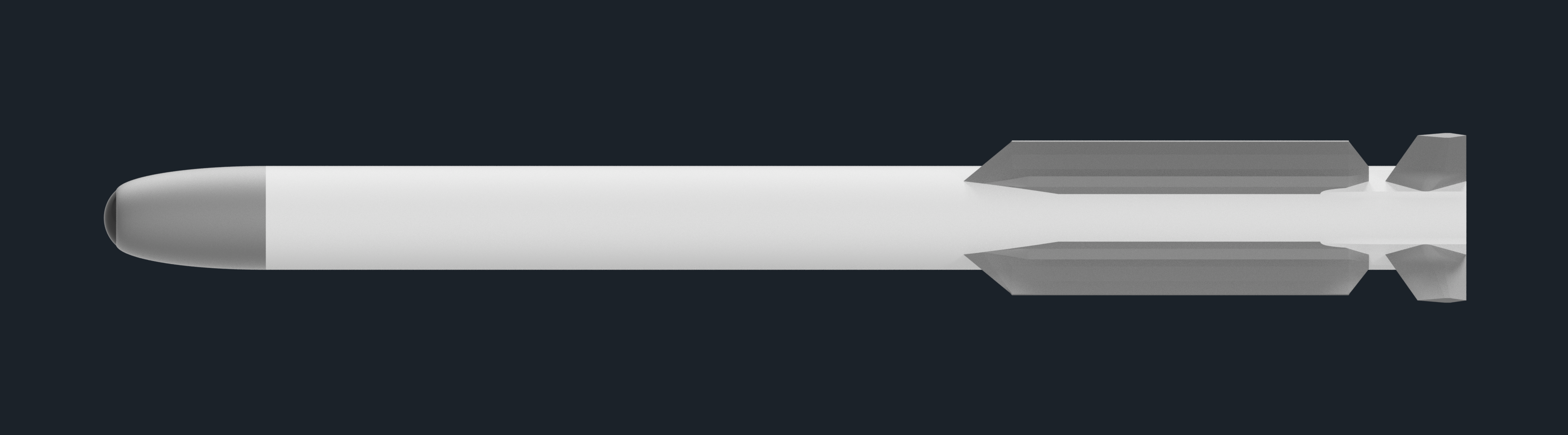Huzar 1 missile, side view
